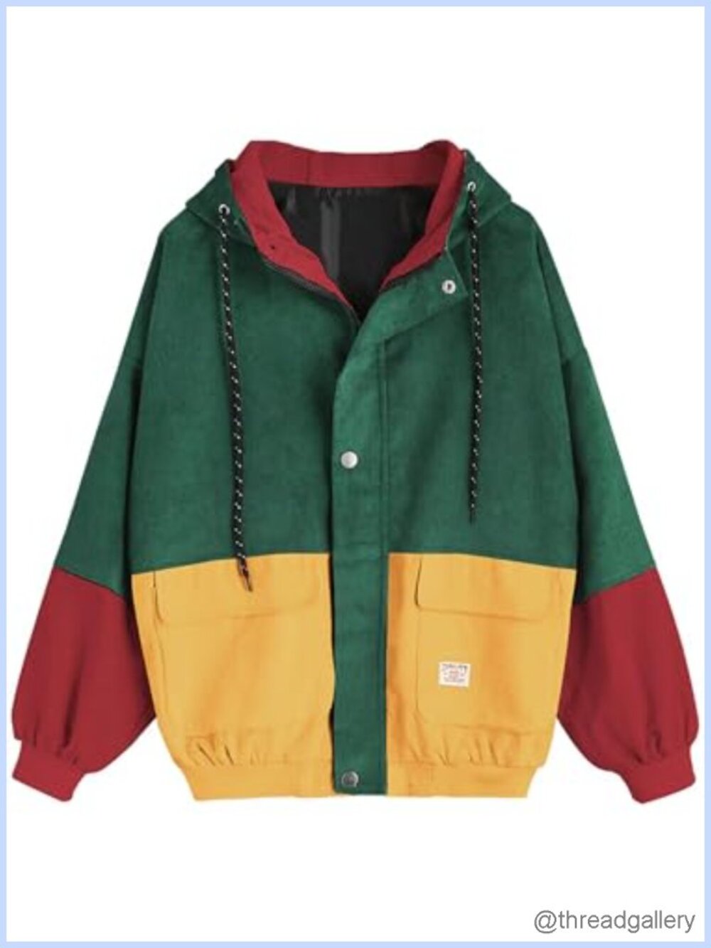 Corduroy Fleece Lined Shacket Button Down Jacket Relaxed Fit